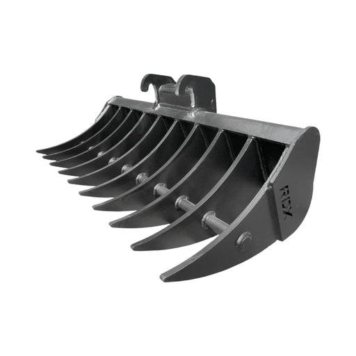 Bobcat E25 X-Change Land Rake 42 inch attachment for excavator