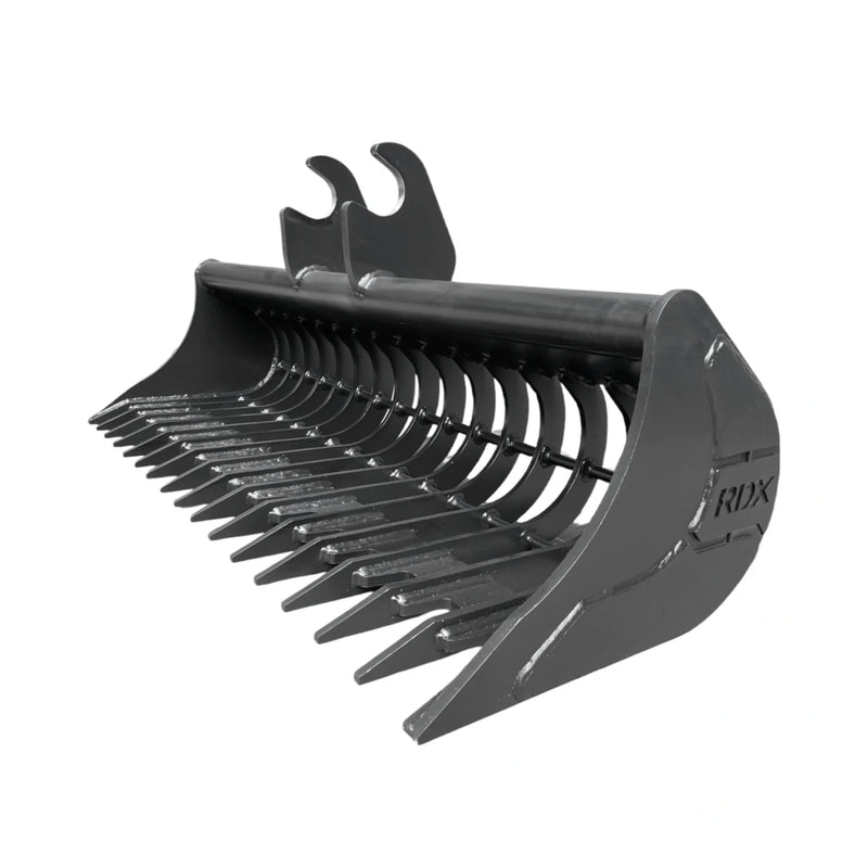 Deere 35C ZTS Quick Attach Rake Riddle Bucket 60 inch attachment for excavator