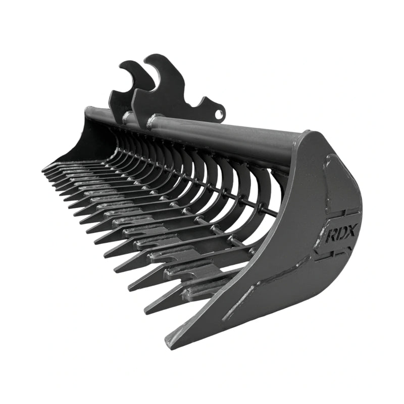 Kubota KX040-4 Quick Attach Rake Riddle Bucket 60 inch attachment for excavator