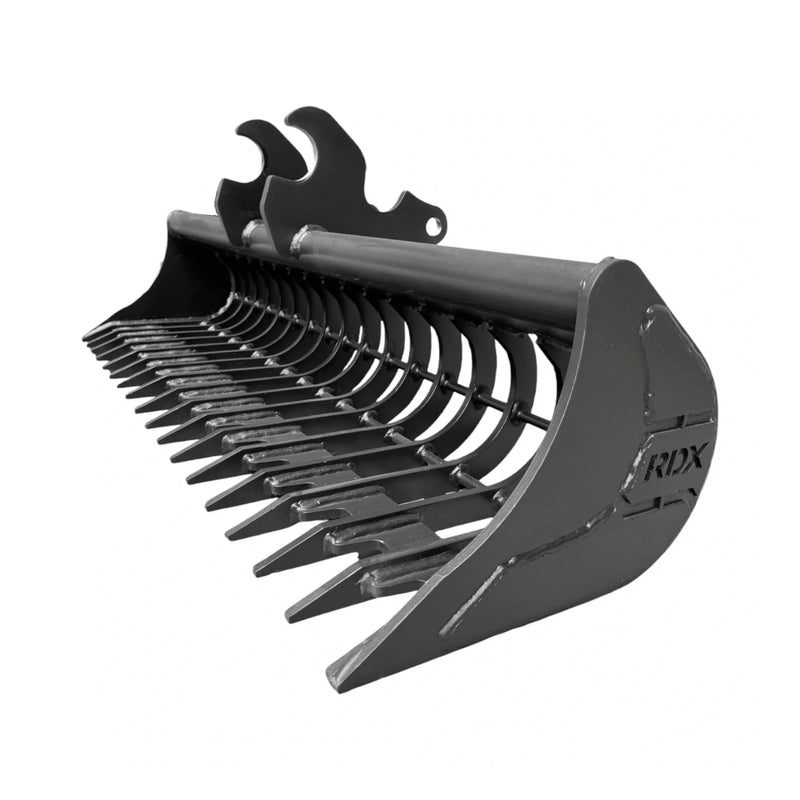 Kubota KX61-3 Quick Attach Rake Riddle Bucket 60 inch attachment for excavator
