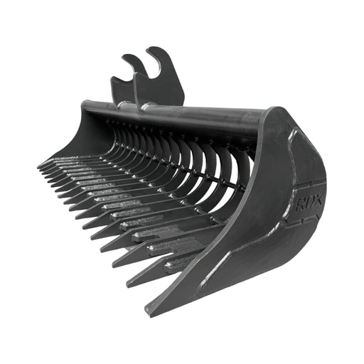 Hitachi ZX50 Quick Attach Rake Riddle Bucket 60 inch attachment for excavator